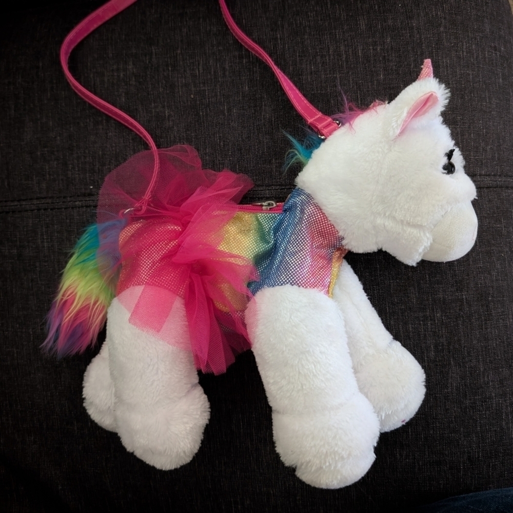 Rainbow unicorn purse